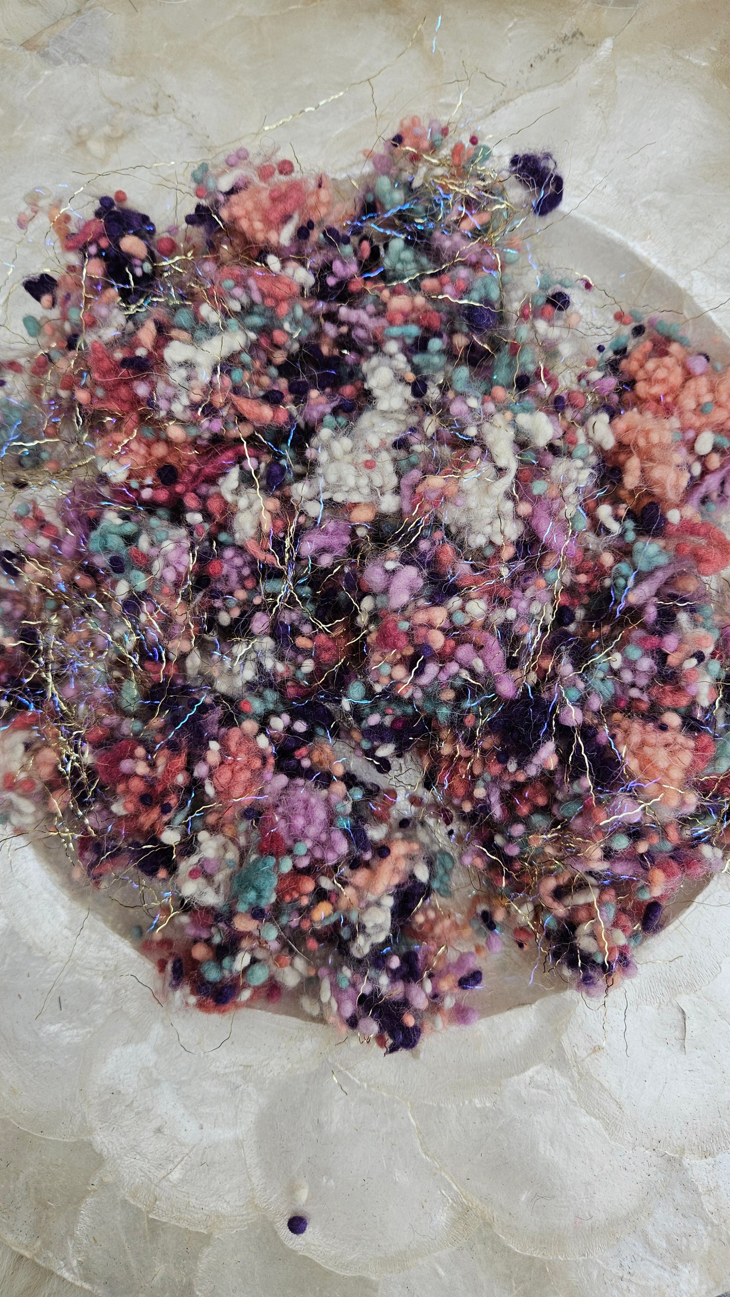 CORDOBA GOLD - hand-dyed fine wool nepps with Angelina sparkle for fiber blending and felting - 1 oz | 28 g