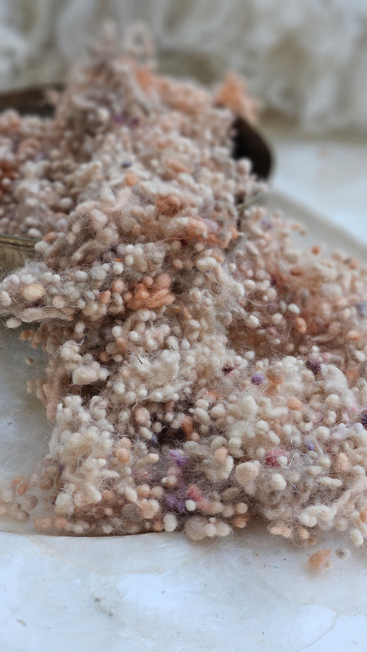 AUGSBURG - hand-dyed fine wool nepps for fiber blending and felting - 1 oz | 28 g