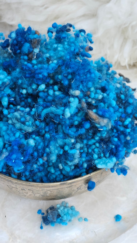 NUREMBERG - hand-dyed fine wool nepps for fiber blending and felting - 1 oz | 28 g