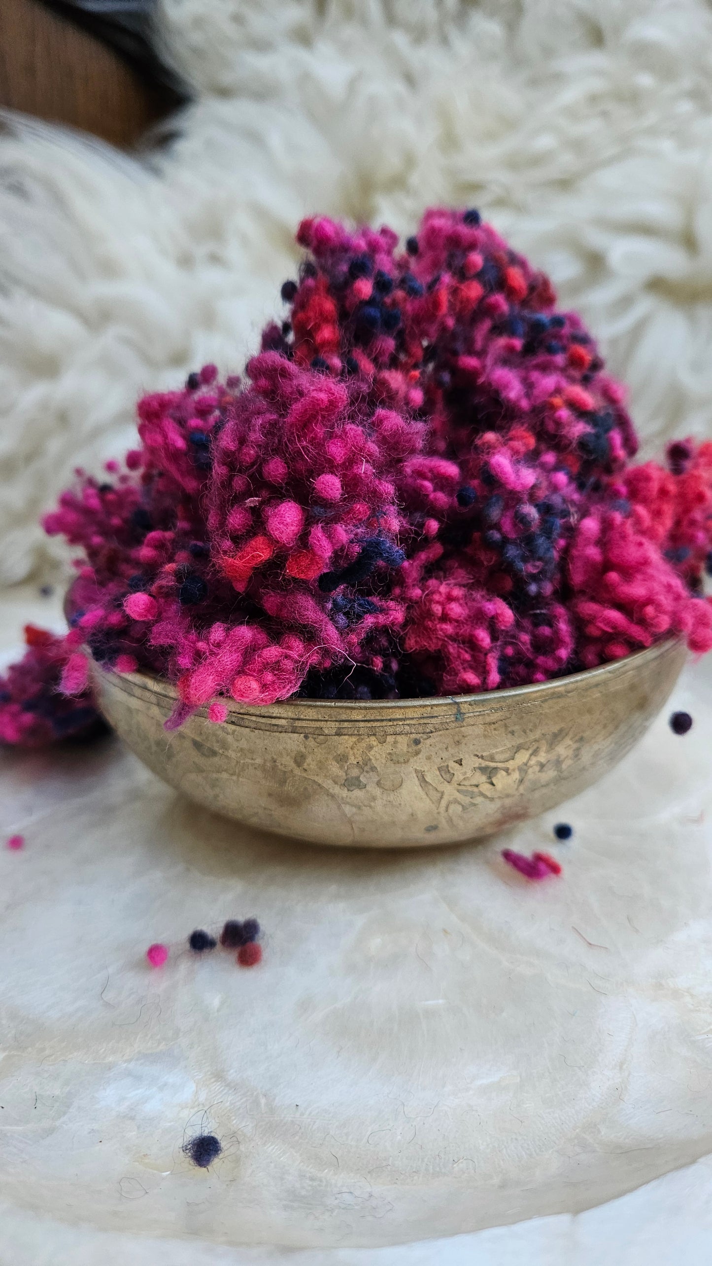 AACHEN - hand-dyed fine wool nepps for fiber blending and felting - 1 oz | 28 g