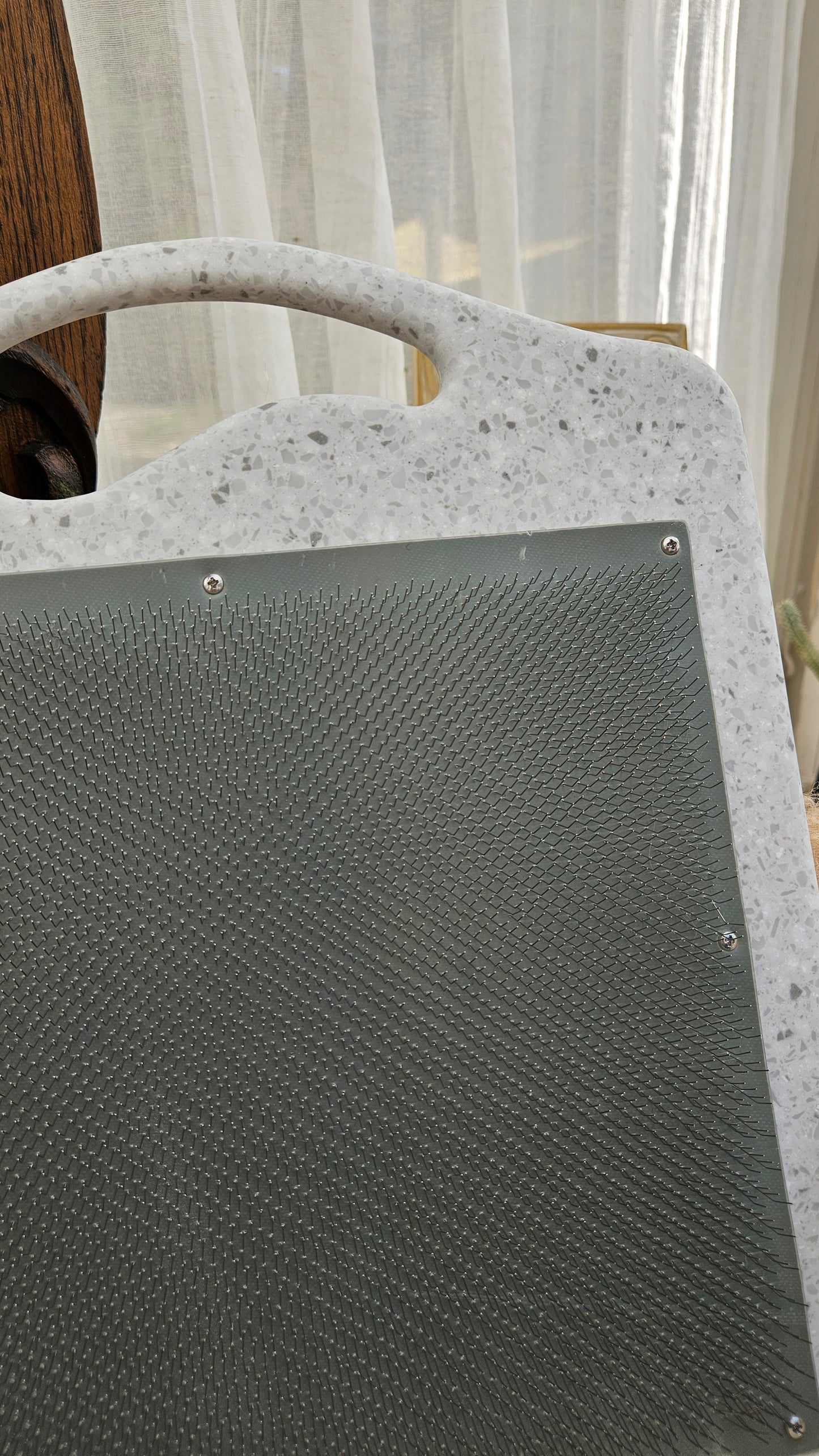 BLENDING BOARD - handcrafted Corian 72 TPI 10x10 blending board for blending fibers into batts and rolags - Large | 10WHT