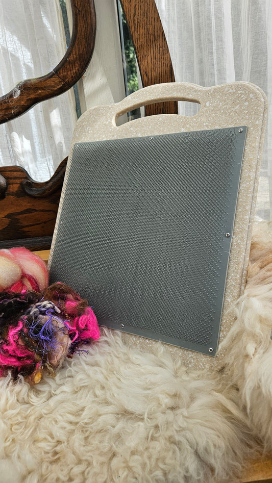 BLENDING BOARD - handcrafted Corian 72 TPI 12x12 blending board for blending fibers into batts and rolags - X-Large | 12CRM