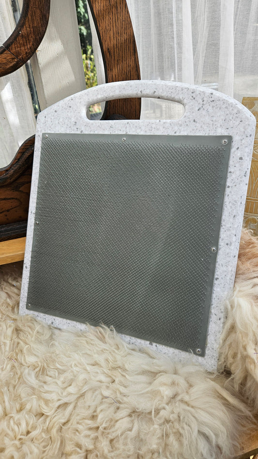 BLENDING BOARD - handcrafted Corian 72 TPI 12x12 blending board for blending fibers into batts and rolags - X-Large | 12WHT