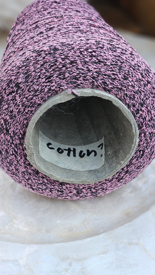 PINKPUNK YARN CONE - vintage novelty cotton blend cone of thread for plying, core-spinning, and weaving - 13 oz | 369 g