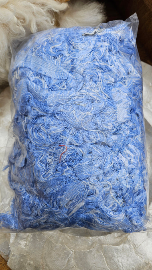 BLUE SELVAGE - rare American-made soft and thick textile selvedge for rug and art weaving and art yarn - 12 oz | 008