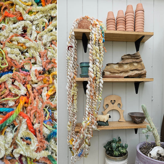 RAPUNZEL - hand-cut vintage novelty yarns for fiber blending - 2 oz | 57 g