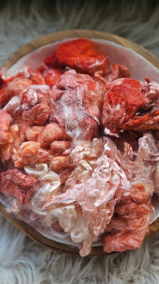 Rum Punch - wool & bamboo blend for spinning & felting - 5 oz | 142 g