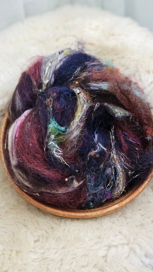 Luxe Layered Textured Art Batt - 039 - 2 ounces | 57 grams