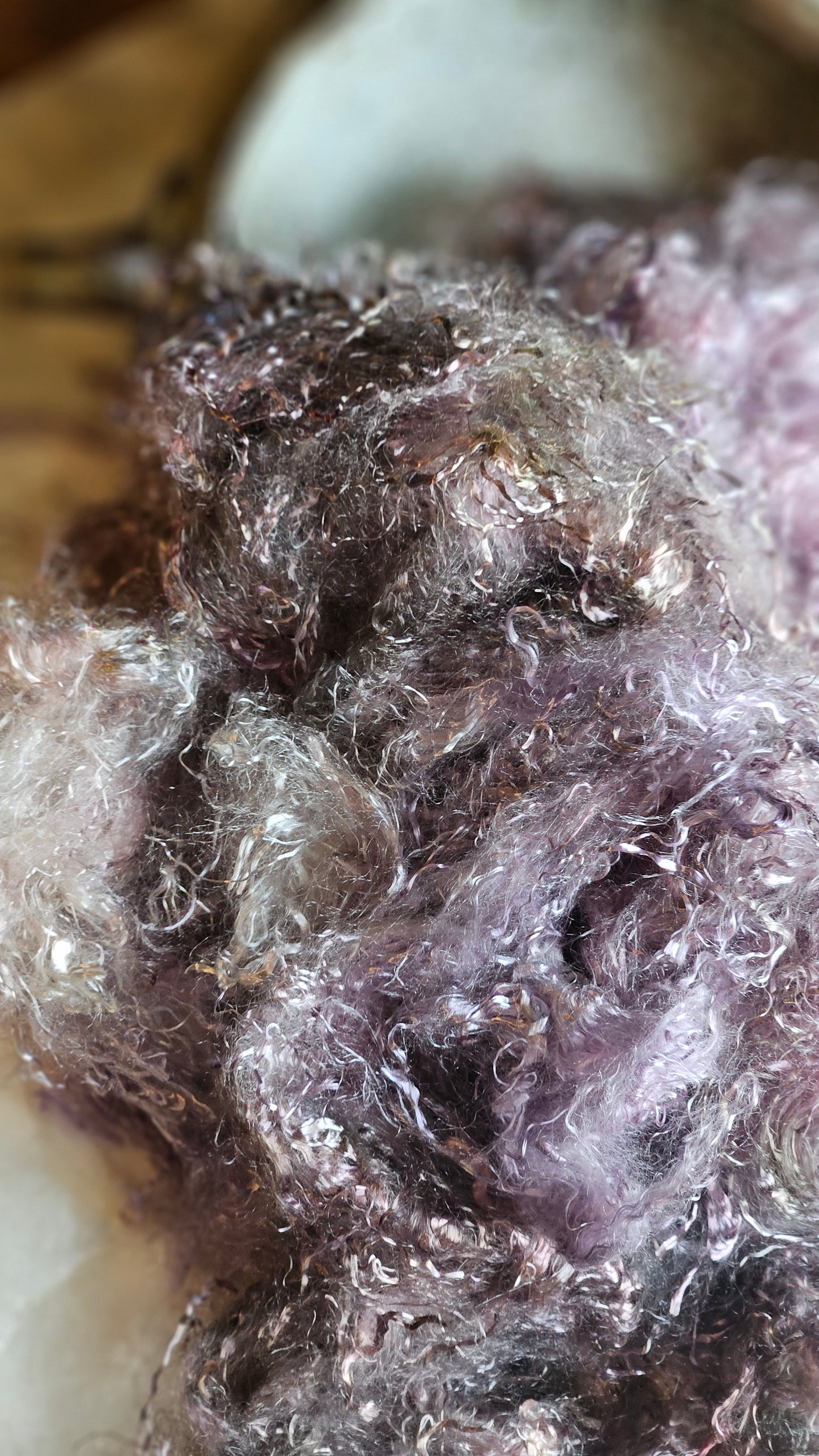 CORDIERITE - hand-dyed eucalyptus crimp faux-silk for art yarn embellishing, fiber blending, felting, and papermaking - 2 oz | 57 g