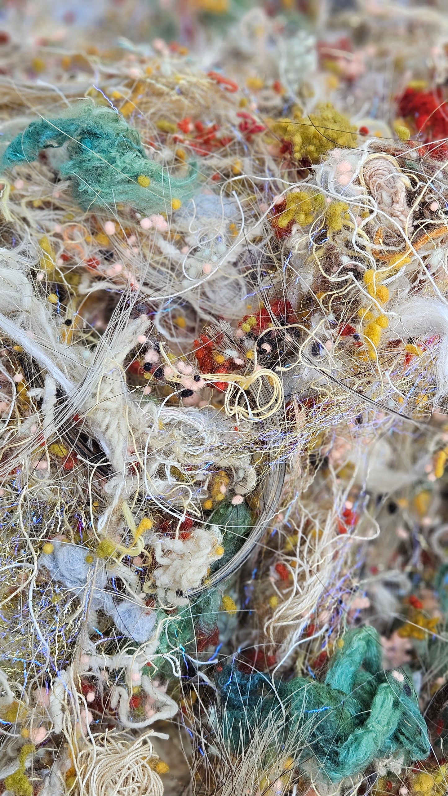 SELF PORTRAIT - horse hair limited edition Picasso inspired fiber art texture for blending, felting, and papermaking - 1 oz | 28 g