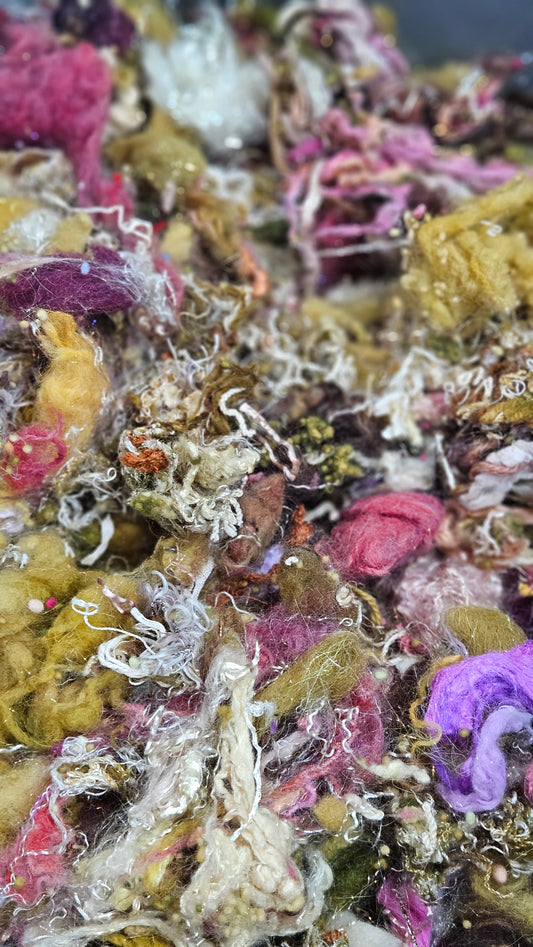 ROSE - limited edition Mucha Art Nouveau inspired alpaca bamboo texture mix for fiber blending and felting - 3 oz | 85 g