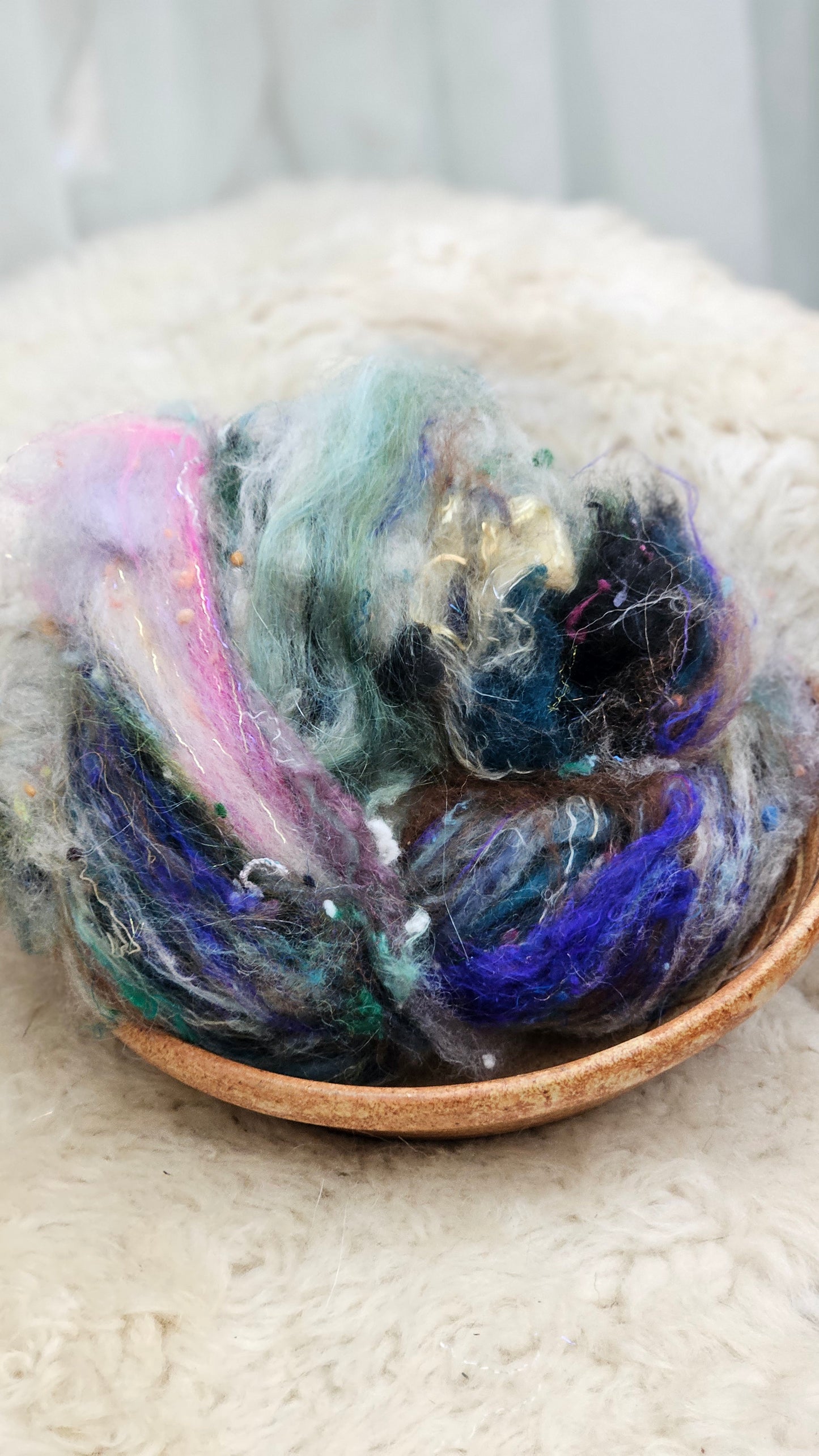 Luxe Layered Textured Art Batt - 022 - 2 ounces | 57 grams
