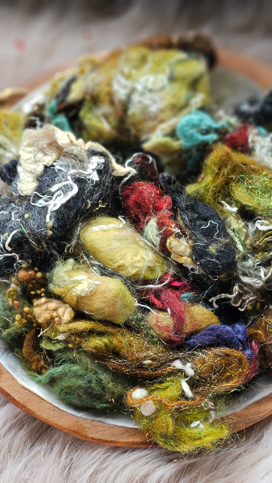 Soft Rebellion - hand-dyed wool alpaca bamboo texture blend - 4 ounces | 114 grams