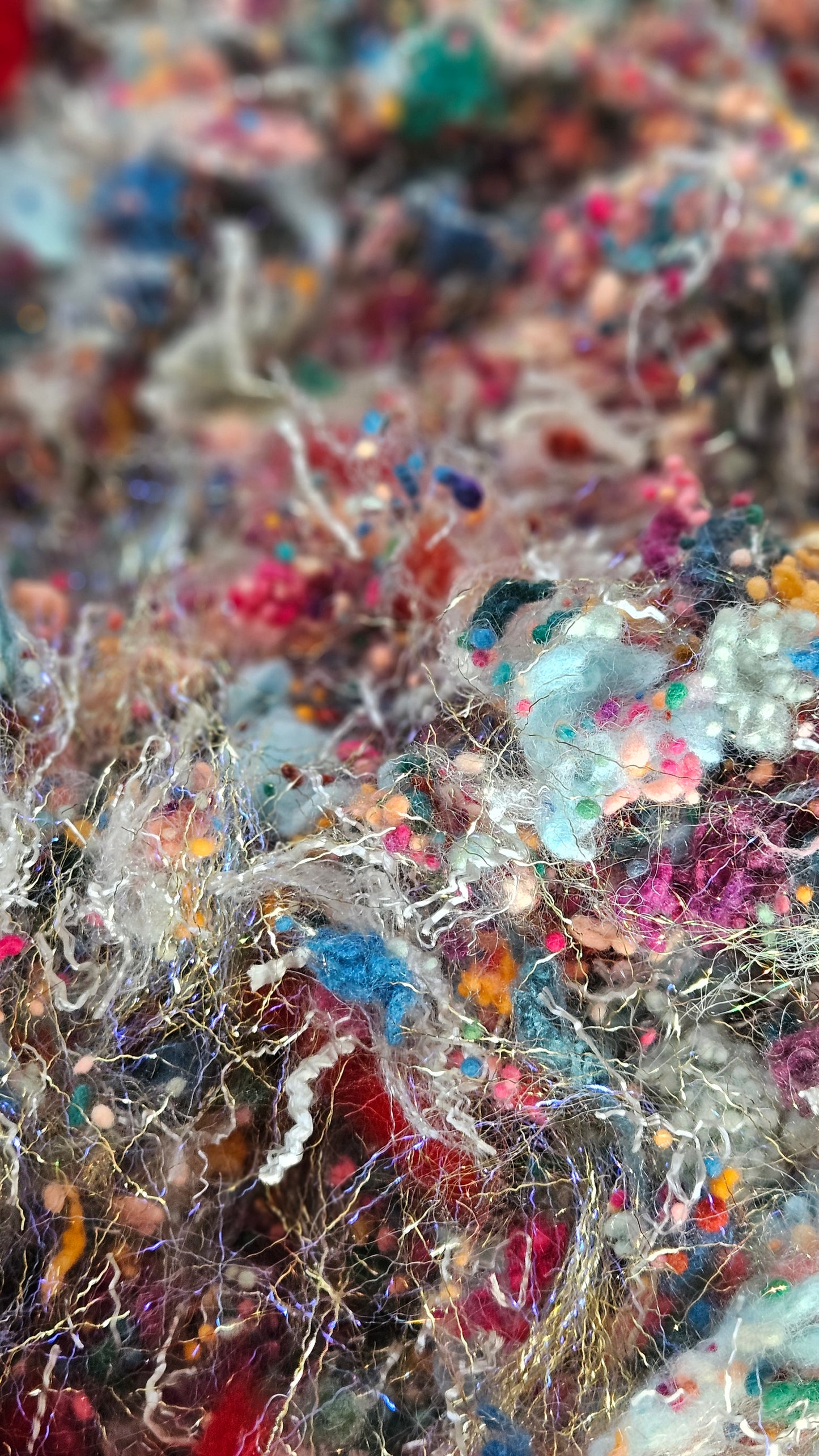 VIEW OF COLLIOURE - limited edition Matisse Inspired faux silk bamboo fiber art texture for blending, felting, and papermaking - 2.5 ounces