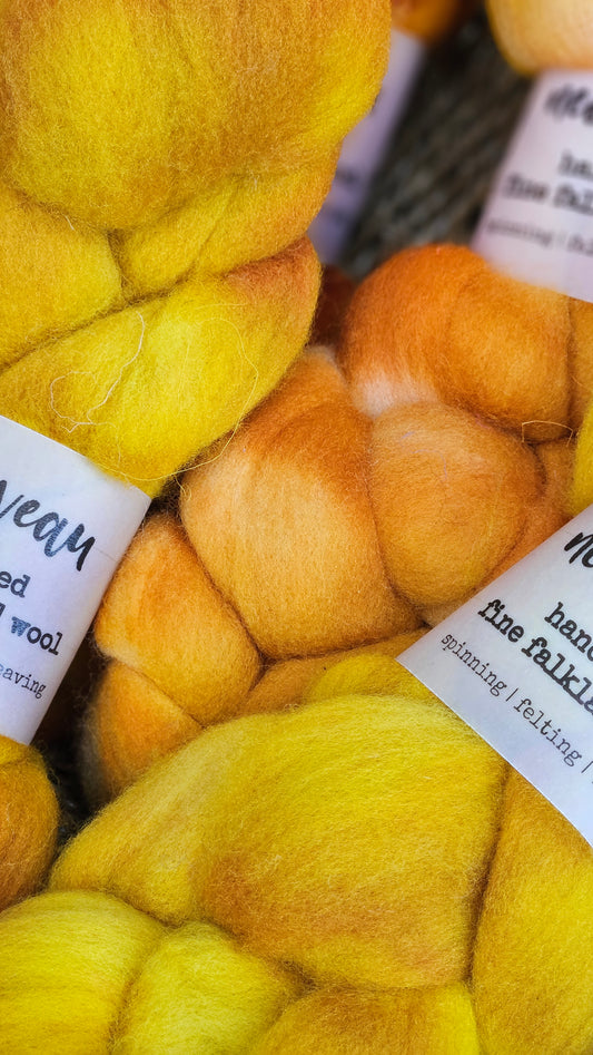 Pinnacles - hand dyed fine wool roving for felting and blending - 2 ounces | 57 grams