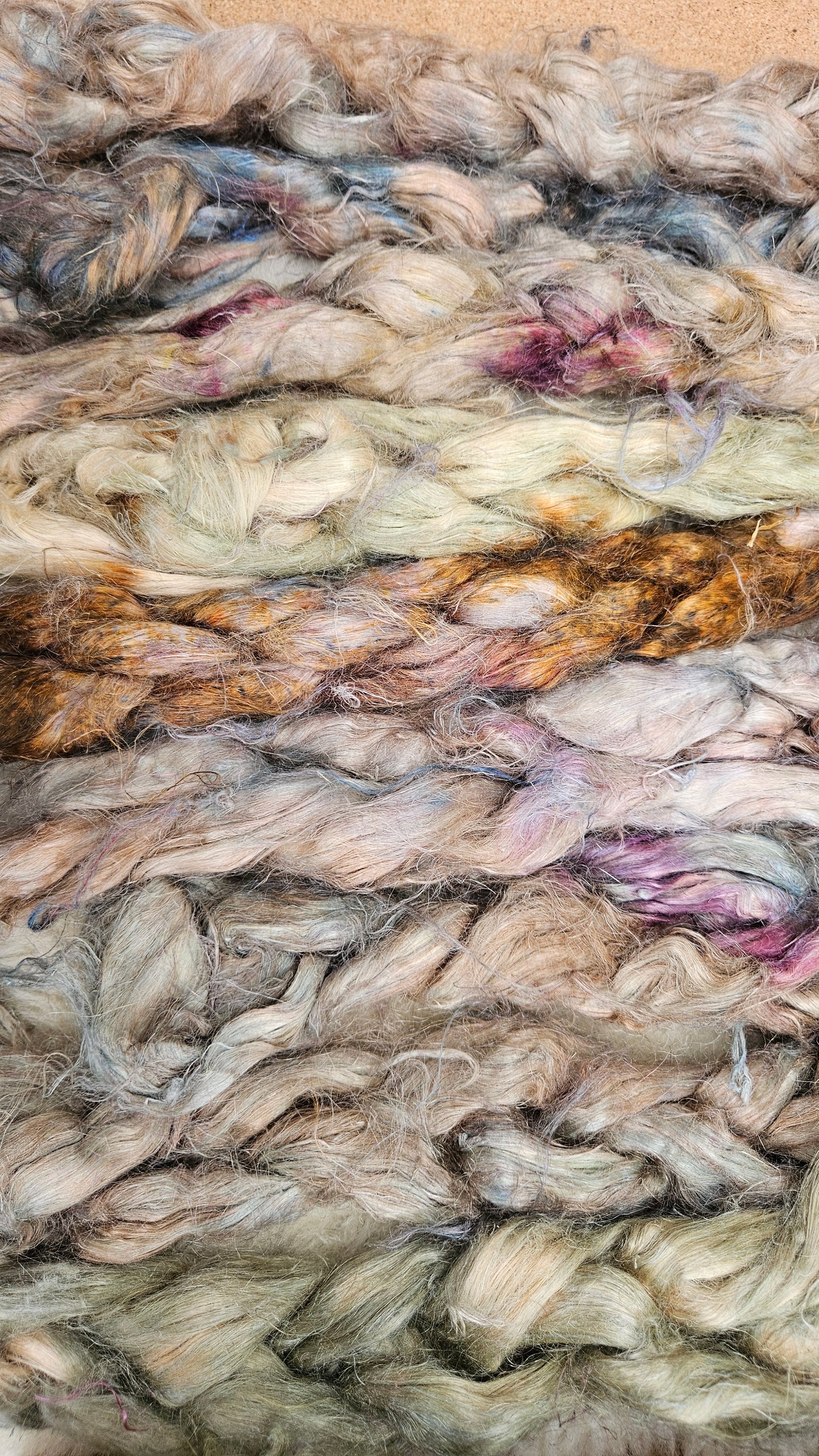 ARTHUR Hand-Dyed Fine Hemp for fiber art, texture blending, and papermaking - 2 ounces | 57 grams