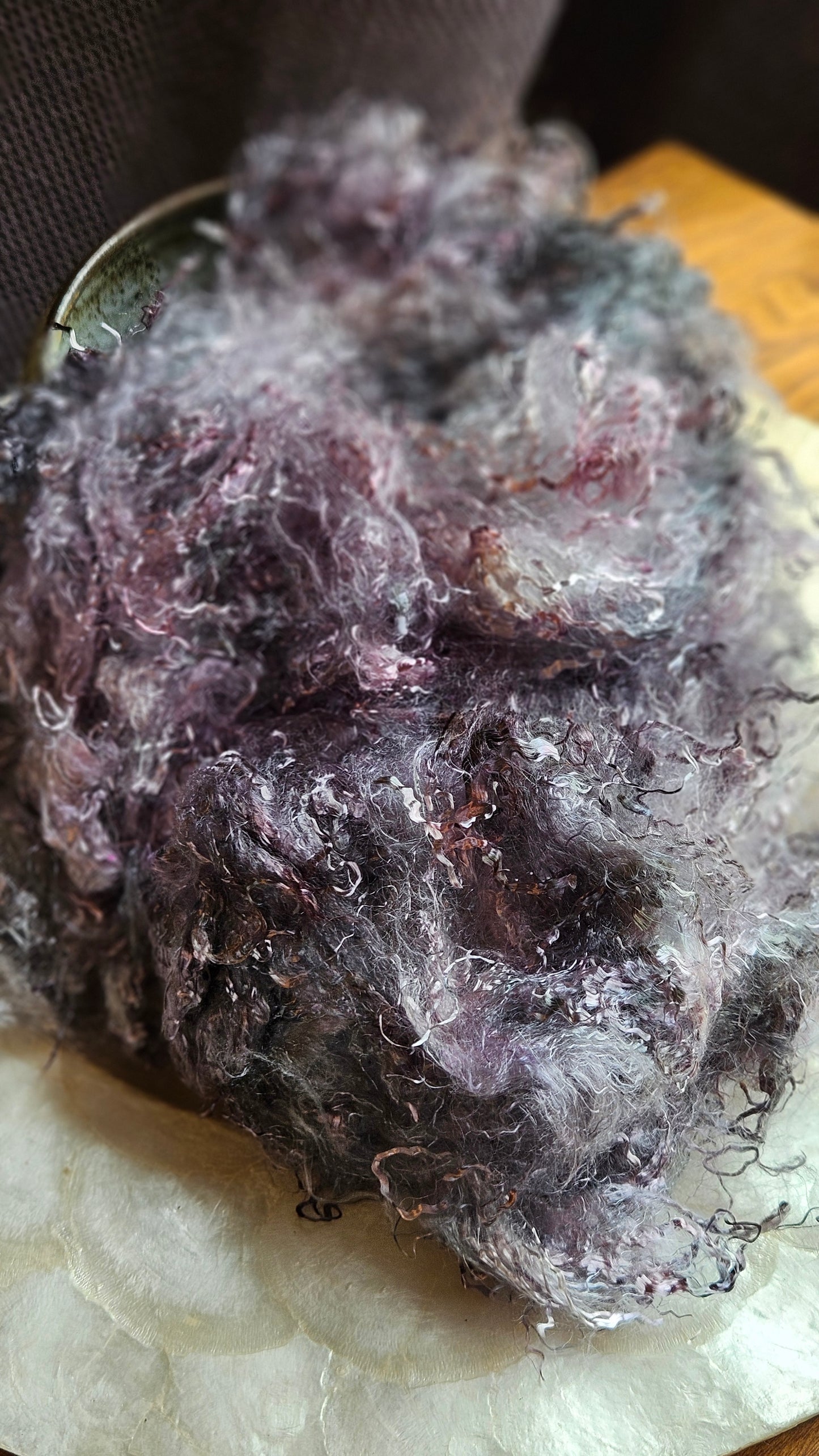 STIBNITE - hand-dyed eucalyptus crimp faux-silk for art yarn embellishing, fiber blending, felting, and papermaking - 2 oz | 57 g