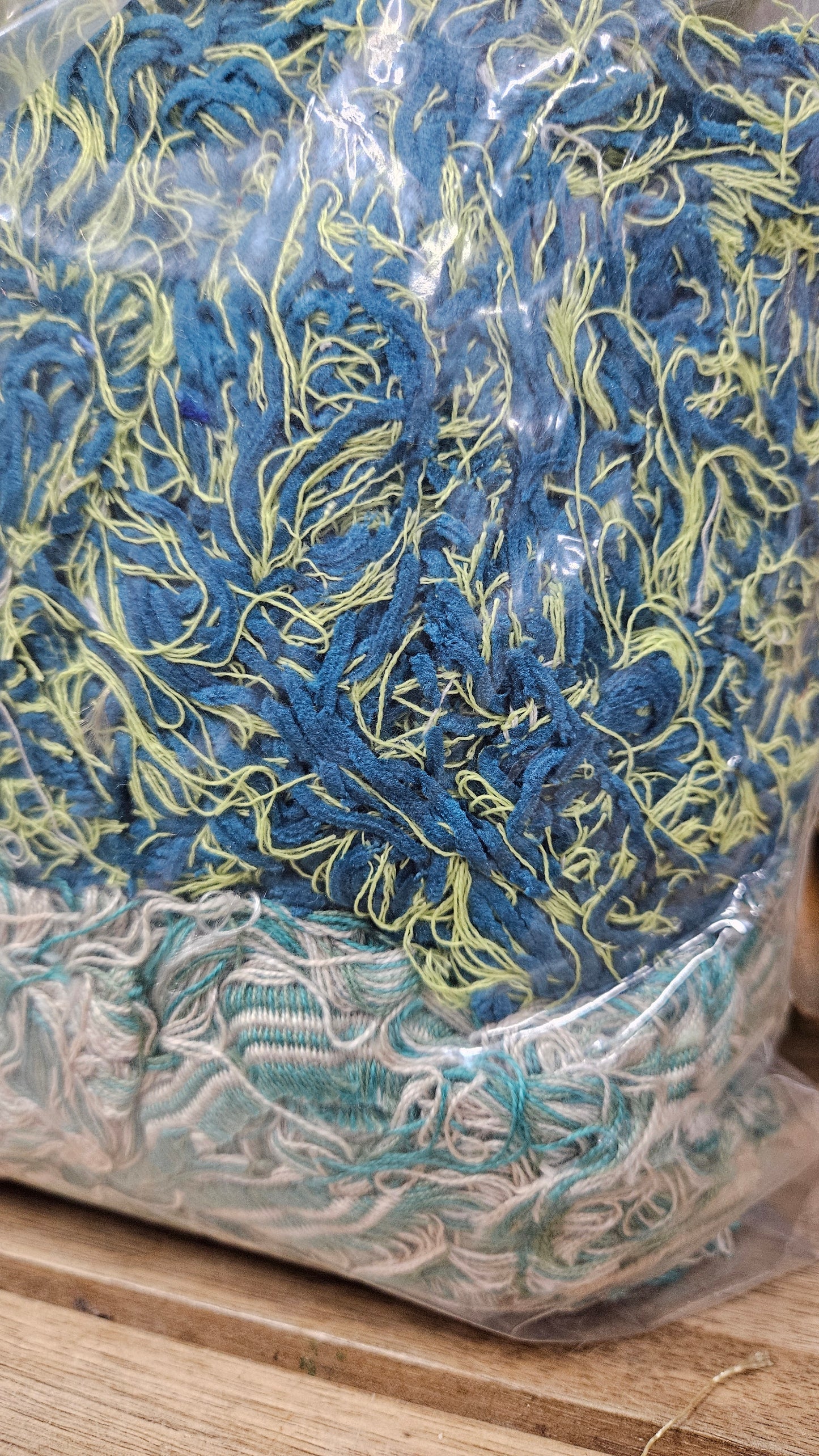 QUARTZ BEACH - shaggy fringe ribbon for tapestry weaving and fiber art - QUARTZ10 (1.4 lb)