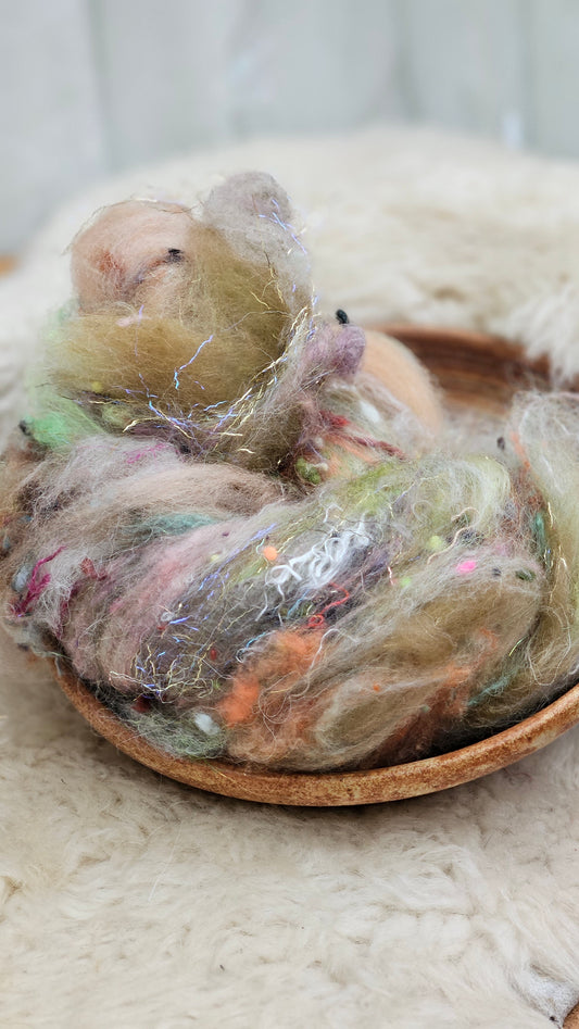 Luxe Layered Textured Art Batt - 001 - 2 ounces | 57 grams