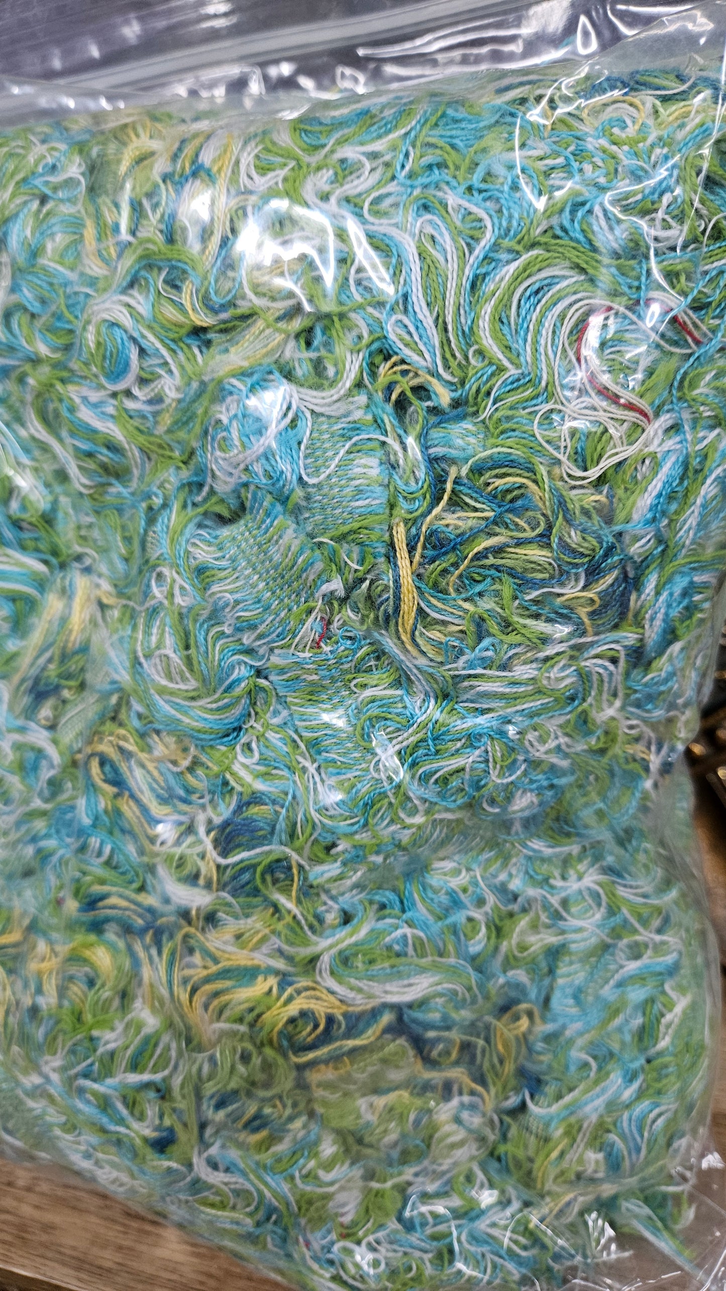 LIME TREE - shaggy fringe ribbon for tapestry weaving and fiber art - LIME009 (.7 lb)