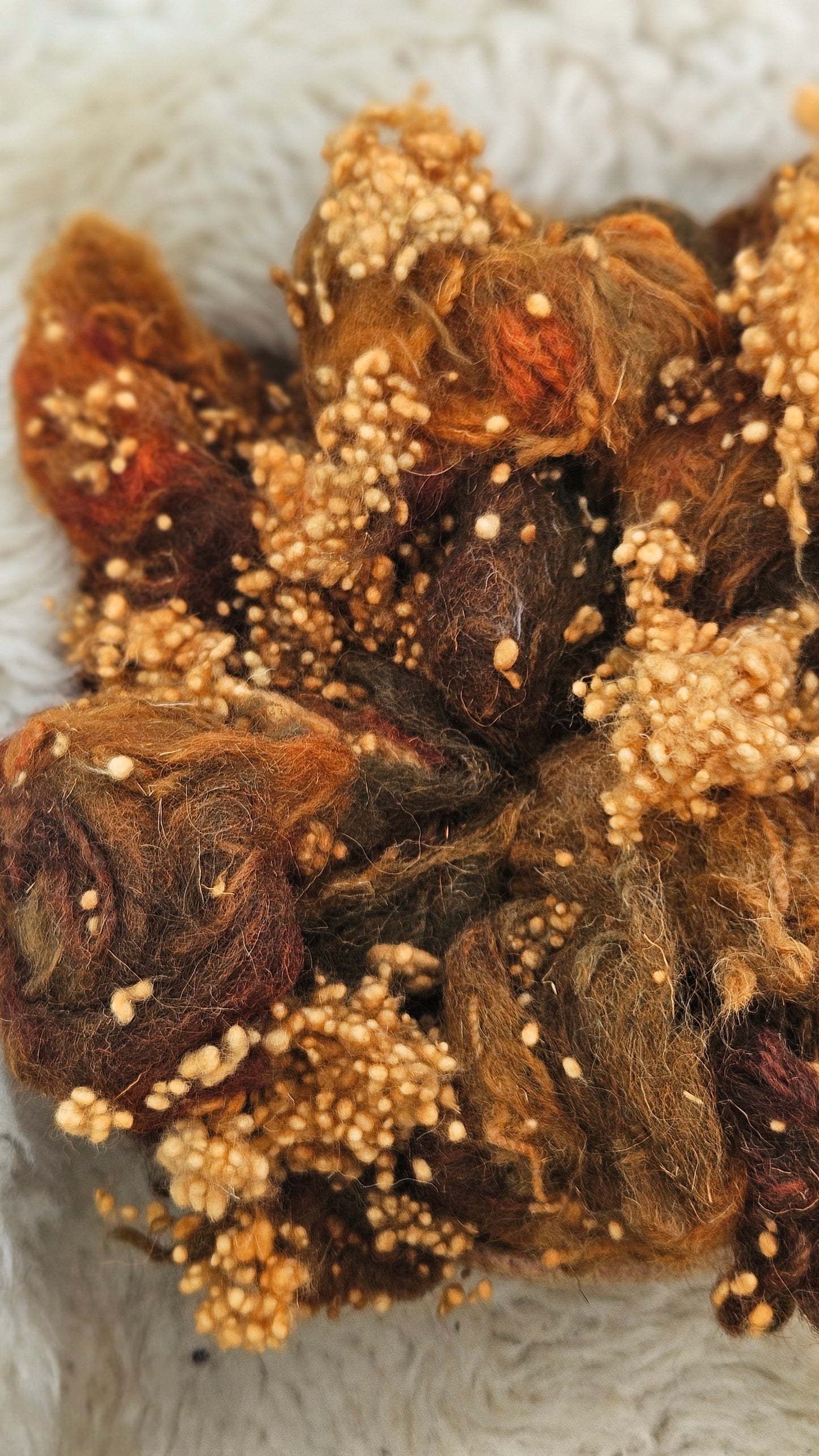 NOVEMBER FOREST - Hand-Dyed Recycled Wool Texture Blend for art yarn embellishing, texture blending, felting, mixed media, and fiber art - 4 ounces | 114 grams