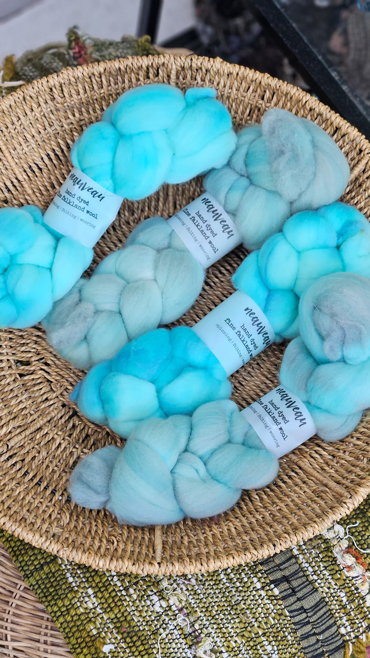 Everglades - hand dyed fine wool roving for felting and blending - 2 ounces | 57 grams