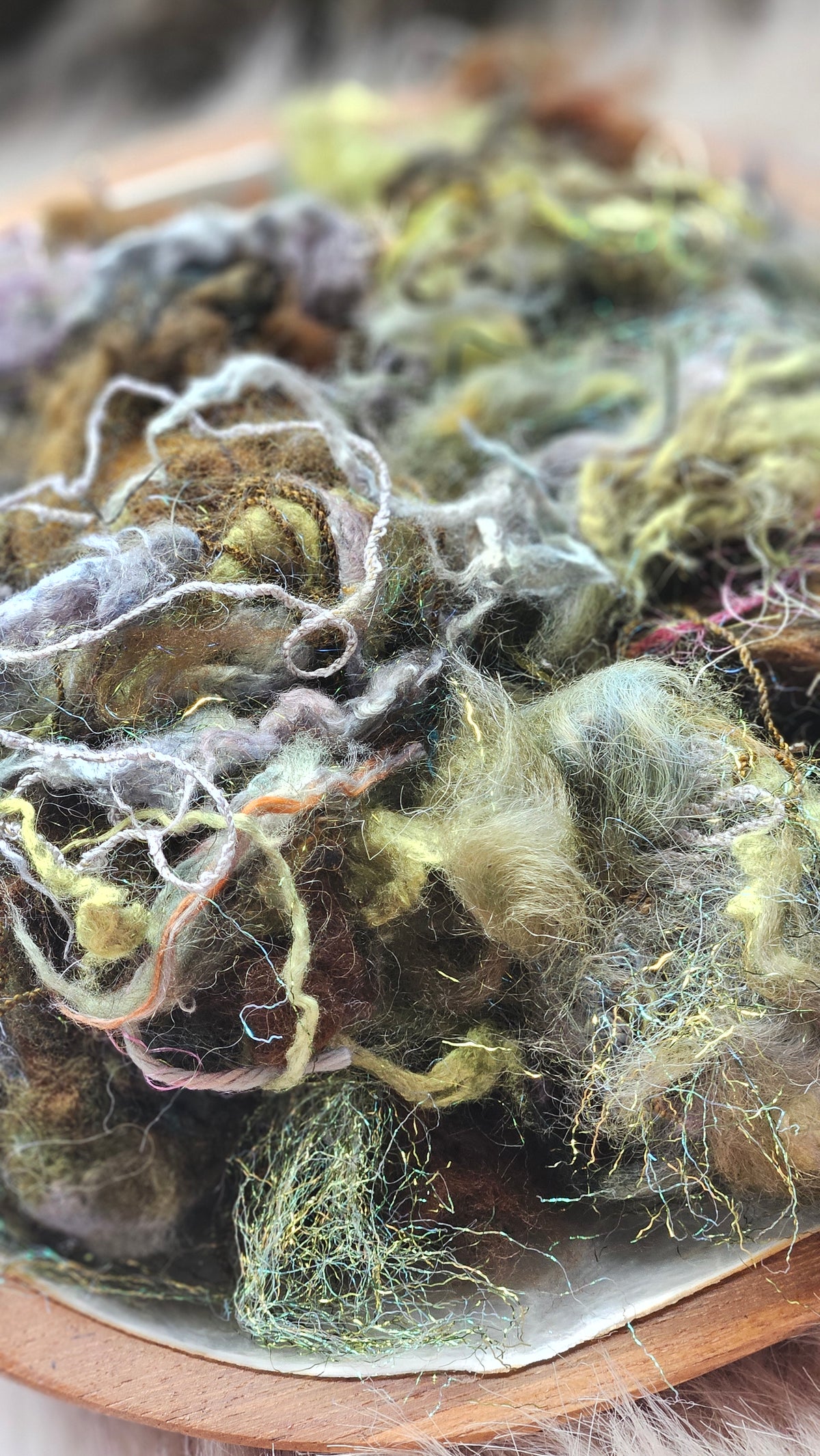 Hollow Confession - hand-dyed wool alpaca bamboo texture blend - 4 ounces | 114 grams