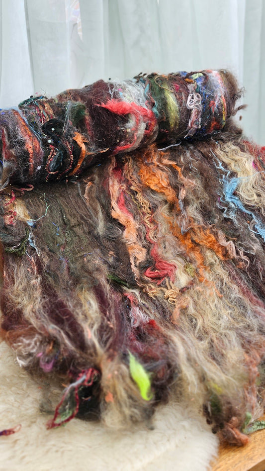 Luxe Layered Textured XL Art Batt - 210 - 4.5 ounces | 128 grams