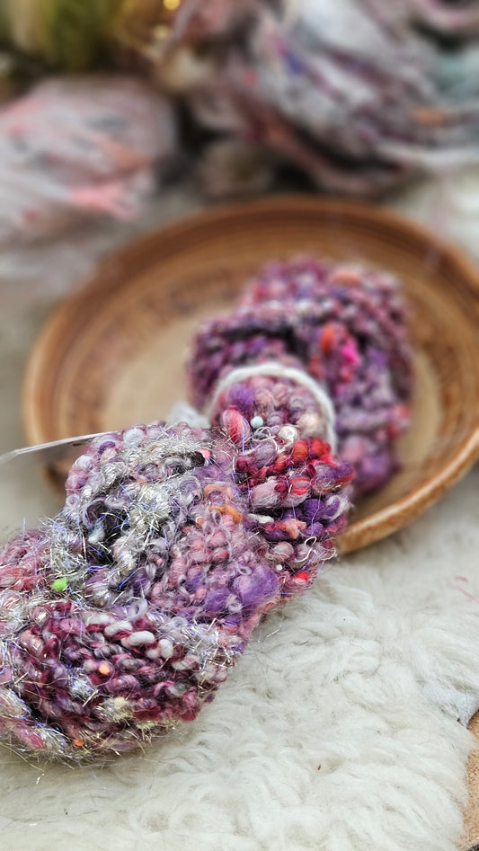 FAUSTA - Bulky Handspun Art Yarn Skein - 28 yards | 2.8 ounces | 79 grams