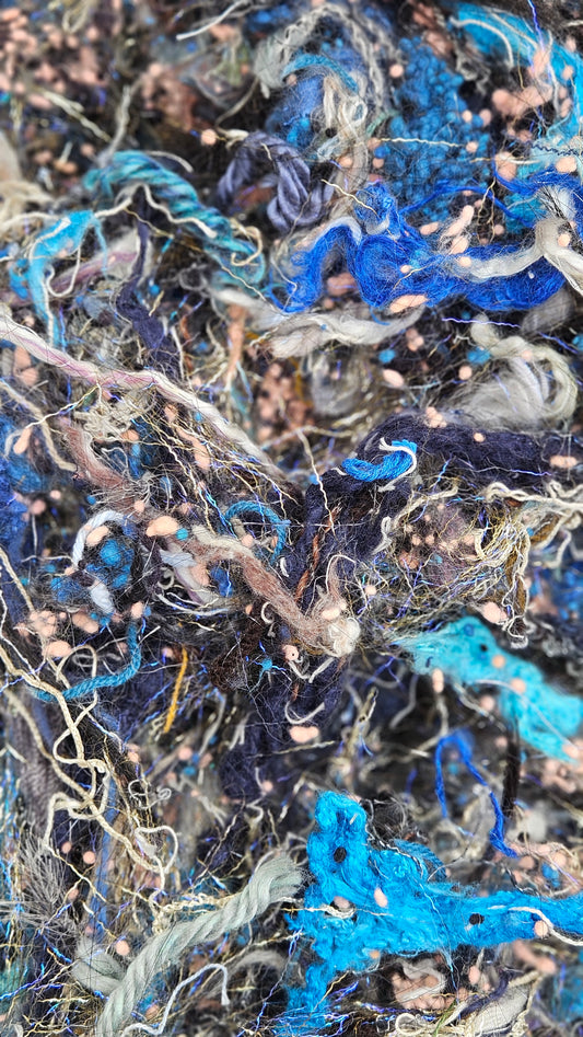 GIRL IN CHAIR - horse hair limited edition Picasso inspired fiber art texture for blending, felting, and papermaking - 1 oz | 28 g