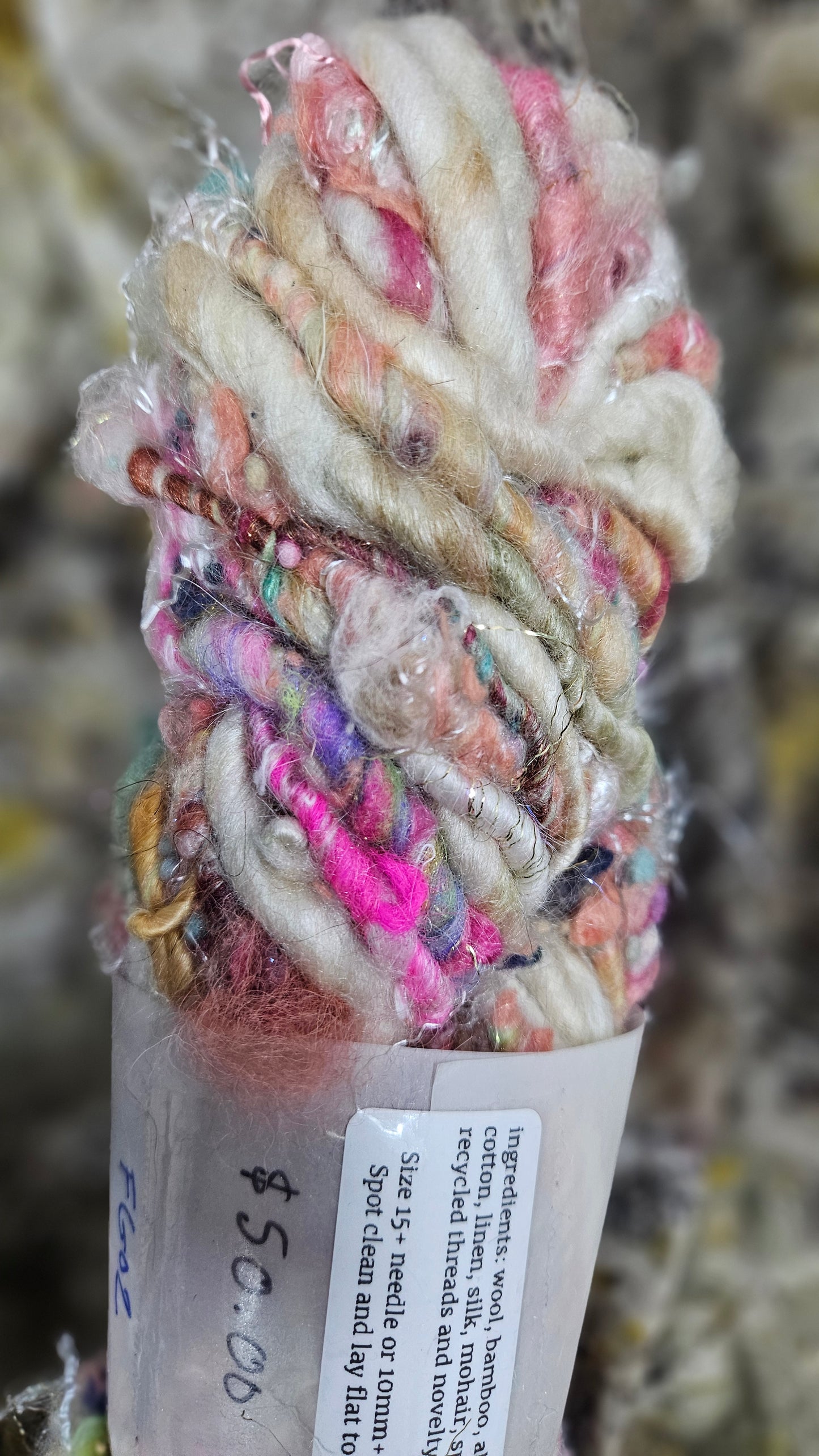 Handspun Bulky Art Yarn - Fairy Godmother 02
