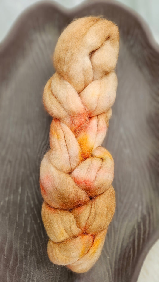 Hand-dyed Longwool Roving for felting and spinning - 2.9 oz | OR06