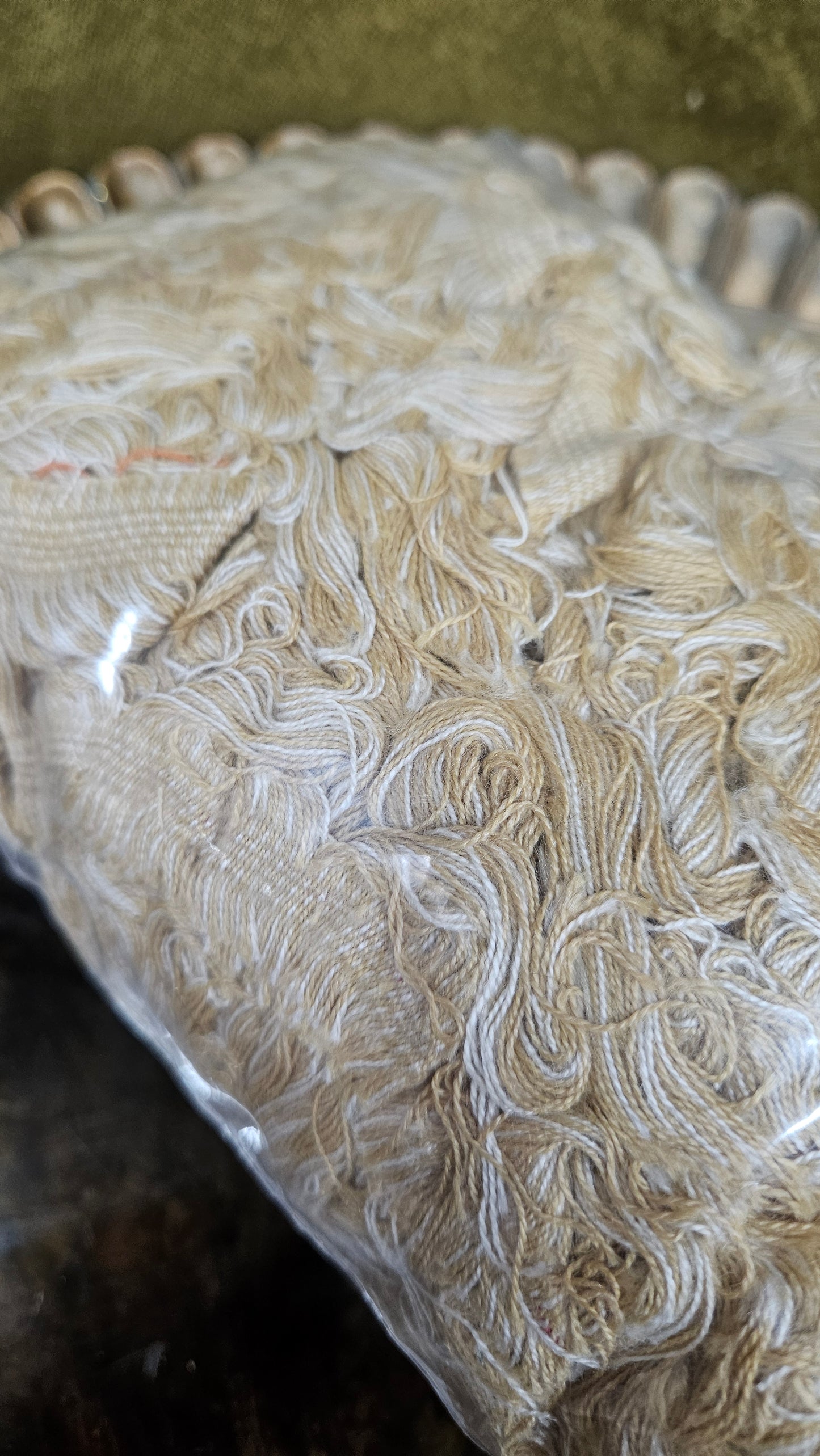 GOLDEN HOUR - shaggy fringe ribbon for tapestry weaving and fiber art - GOLD021 (.9 lb)