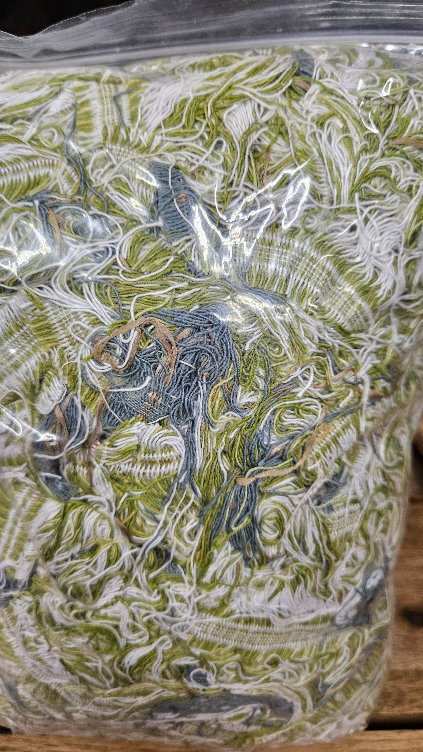 TOPAZ FIELDS - shaggy fringe ribbon for tapestry weaving and fiber art - TOPAZ04 (1.3 lb)