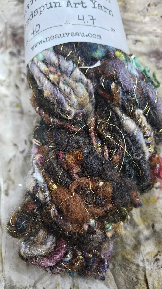 Handspun Bulky Art Yarn - Enchanted Forest Collection 12