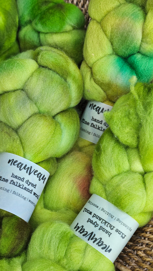Ranier - hand dyed fine wool roving for felting and blending - 2 ounces | 57 grams