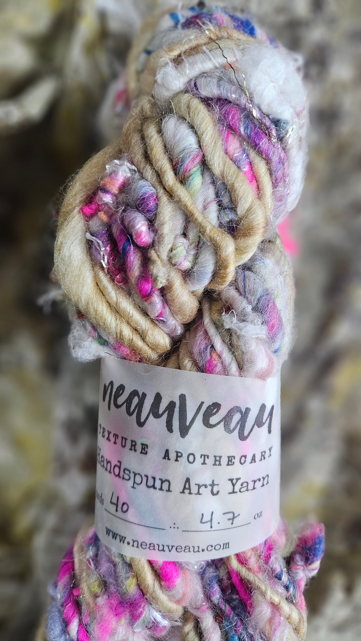 Handspun Bulky Art Yarn - Fairy Godmother 01