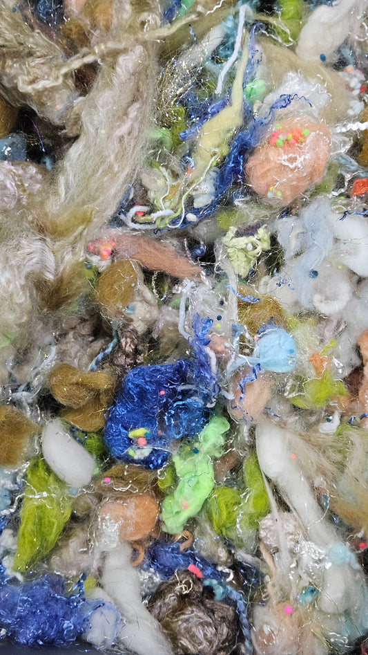 WEDDING AT CANA - limited edition Louvre-inspired alpaca bamboo texture mix for fiber blending and felting - 3 oz | 85 g