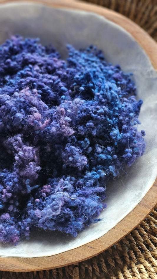 Alesia - hand-dyed fine wool nepps for fiber blending and felting - 1 oz | 28 g