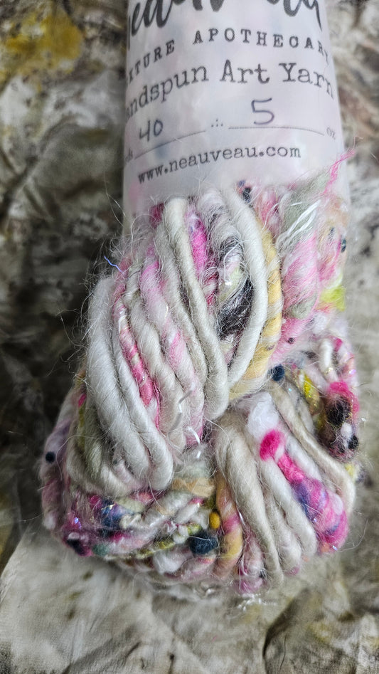 Handspun Bulky Art Yarn - Fairy Godmother 05