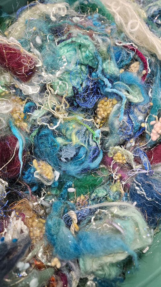 PEACE BRINGING BACK ABUNDANCE - limited edition Louvre-inspired alpaca bamboo texture mix for fiber blending and felting - 3 oz | 85 g