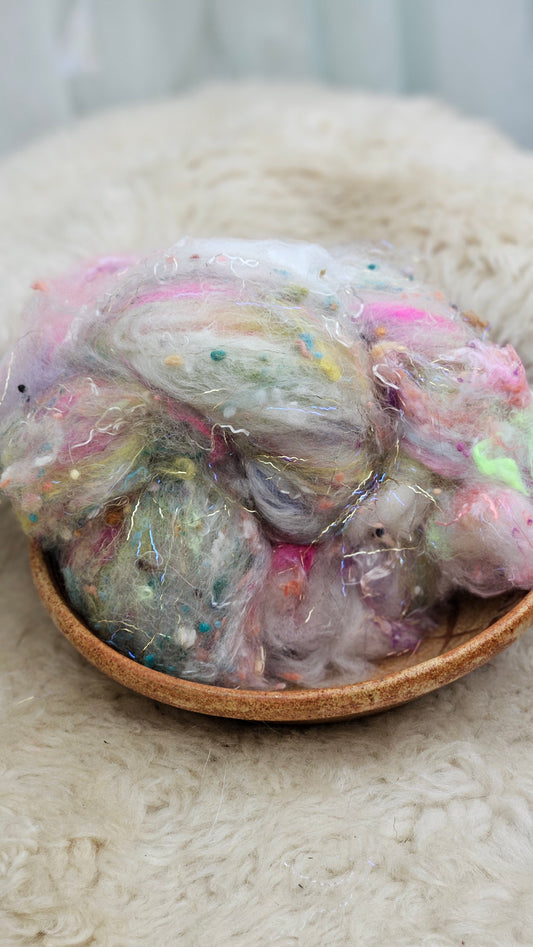 Luxe Layered Textured Art Batt - 019- 2 ounces | 57 grams