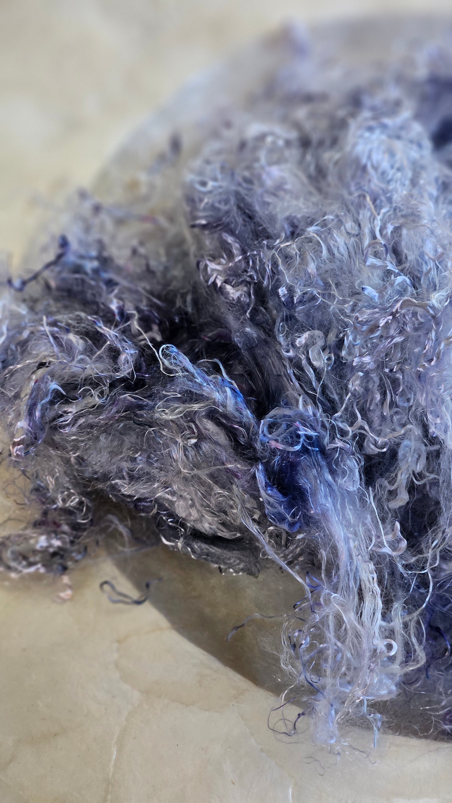 DOLOSTONE - hand-dyed eucalyptus crimp faux-silk for art yarn embellishing, fiber blending, felting, and papermaking - 2 oz | 57 g