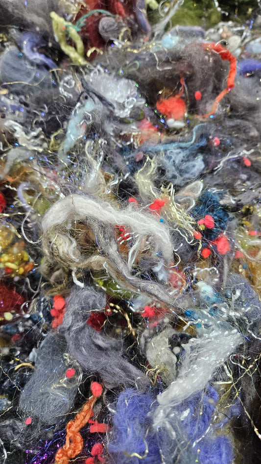 PRINCESS HYACINTH - limited edition Mucha Art Nouveau inspired alpaca bamboo texture mix for fiber blending and felting - 3 oz | 85 g