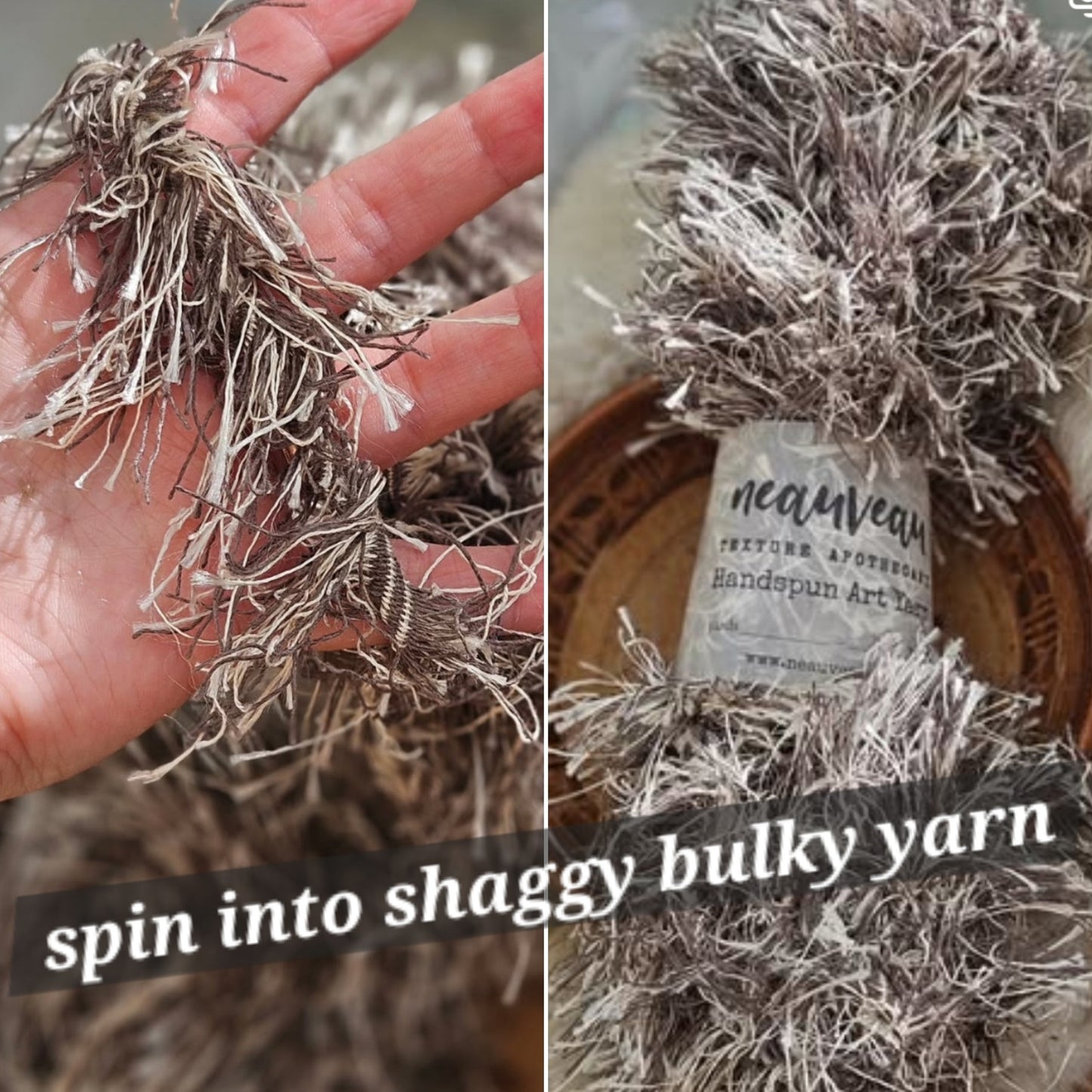 SEASHORE - textile selvedge for rug and art weaving and art yarn - SEA007 (1 lb)