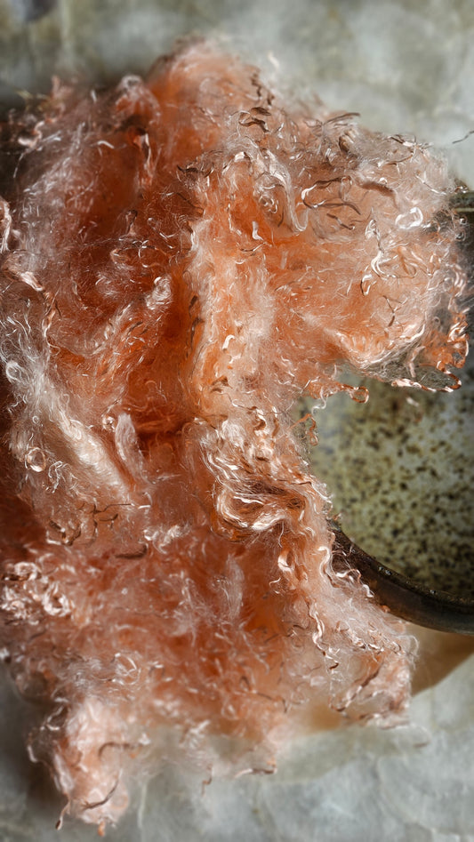 STILBITE - hand-dyed eucalyptus crimp faux-silk for art yarn embellishing, fiber blending, felting, and papermaking - 2 oz | 57 g