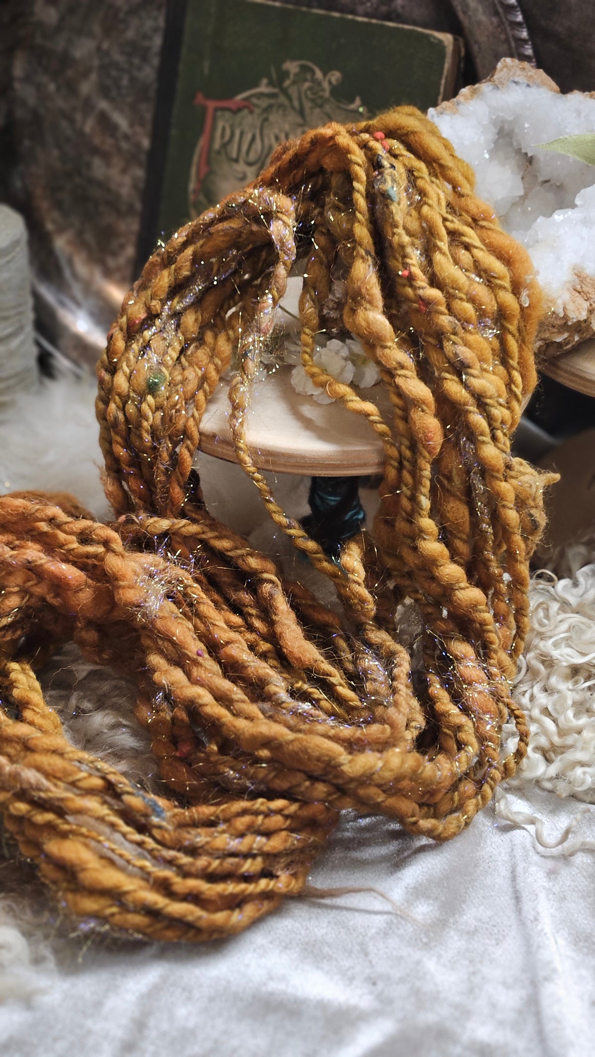 Handspun Bulky Art Yarn - 28 yards | 2.1 ounces - Botticelli Portrait 05