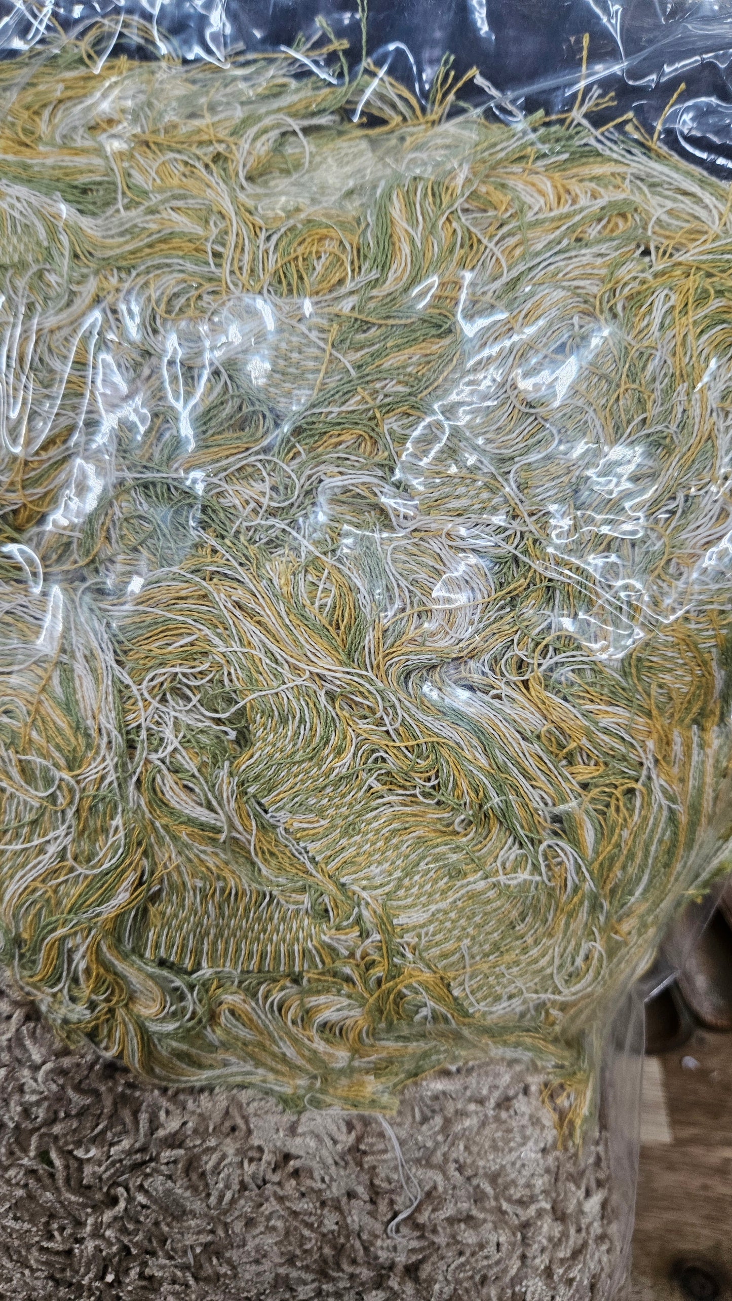 TOPAZ FIELDS - shaggy fringe ribbon for tapestry weaving and fiber art - TOPAZ01 (1.1 lb)