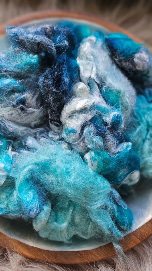 Summer Punch - hand-dyed fine wool and silky bamboo mill ends - 5 oz | 142 g