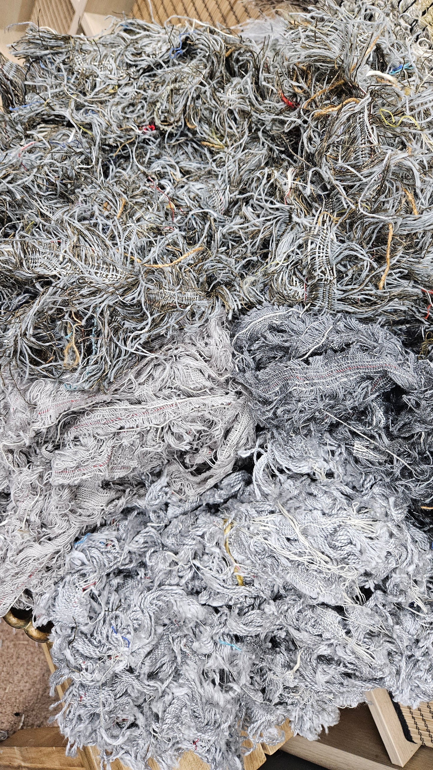 BULK 06 - shaggy fringe ribbon for tapestry weaving and fiber art - 4.5 POUNDS